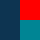 tmavě modrá/červená/tyrkysová