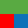 červená/modrá/zelená